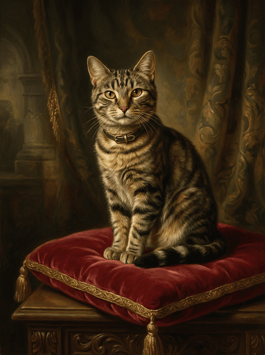 Katzen-Porträt im Barock-Stil